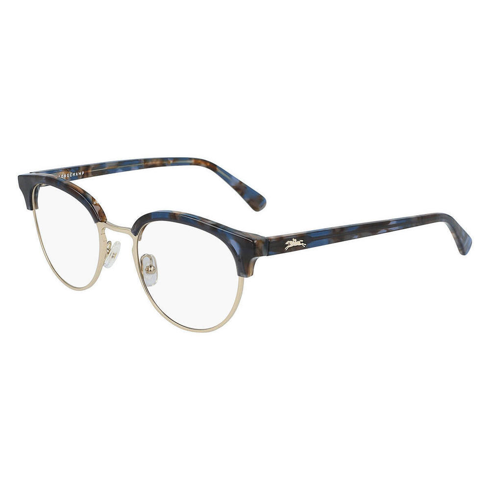NEW Longchamp LO2126 421 Blue Marble Eyeglasses 49mm with LO Case